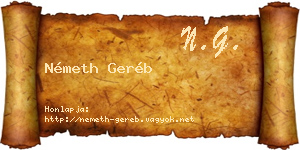 Németh Geréb névjegykártya